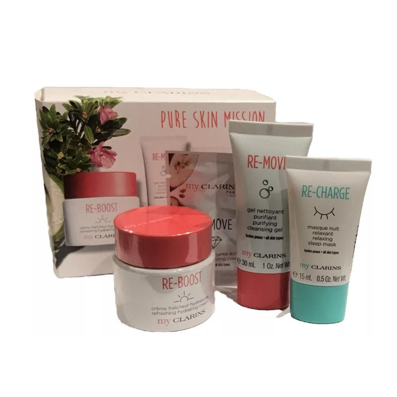Clarins Pure Skin Mission Kit 3 Piece Set
