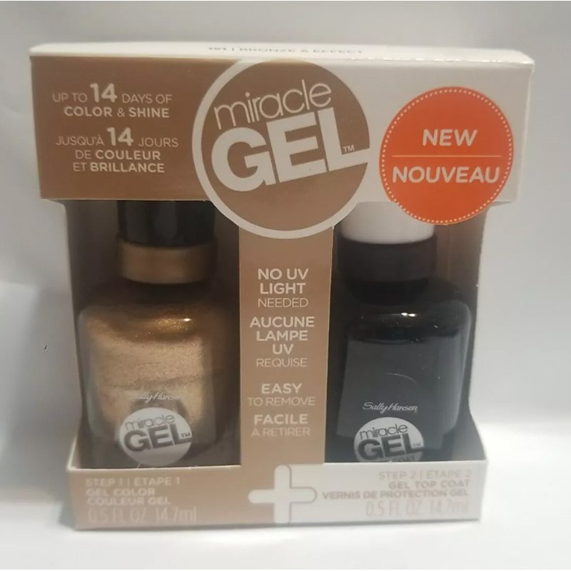 Sally Hansen Miracle Gel Kit Polish & Top Coat 151 Bronze & Effect