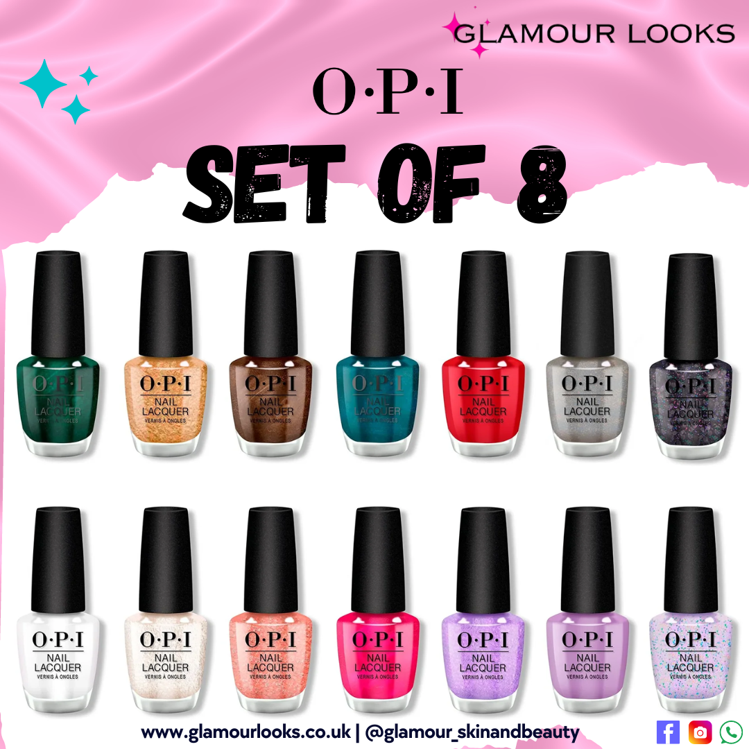 OPI Nail Lacquer 15ml Assorted Shades Pack Of 8