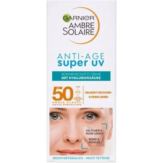 Garnier Ambre Solaire Super UV Anti-Age SPF50 Sun Cream 50ml